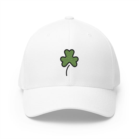 Shamrock Emoji White Cap – Premium by Capmoji