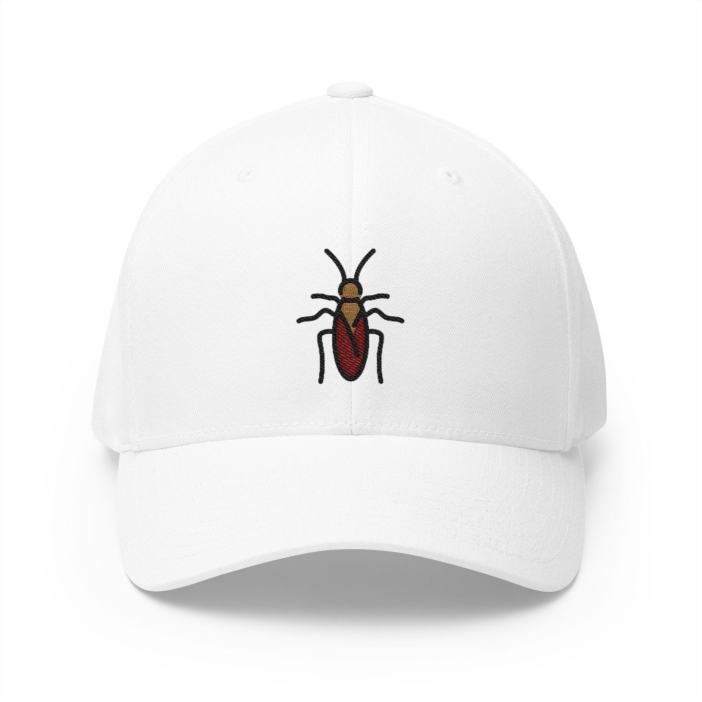 Cockroach Emoji White Cap – Premium by Capmoji