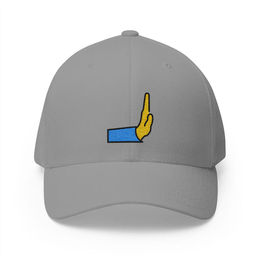 Rightwards Pushing Hand Emoji Grey Cap – Premium by Capmoji