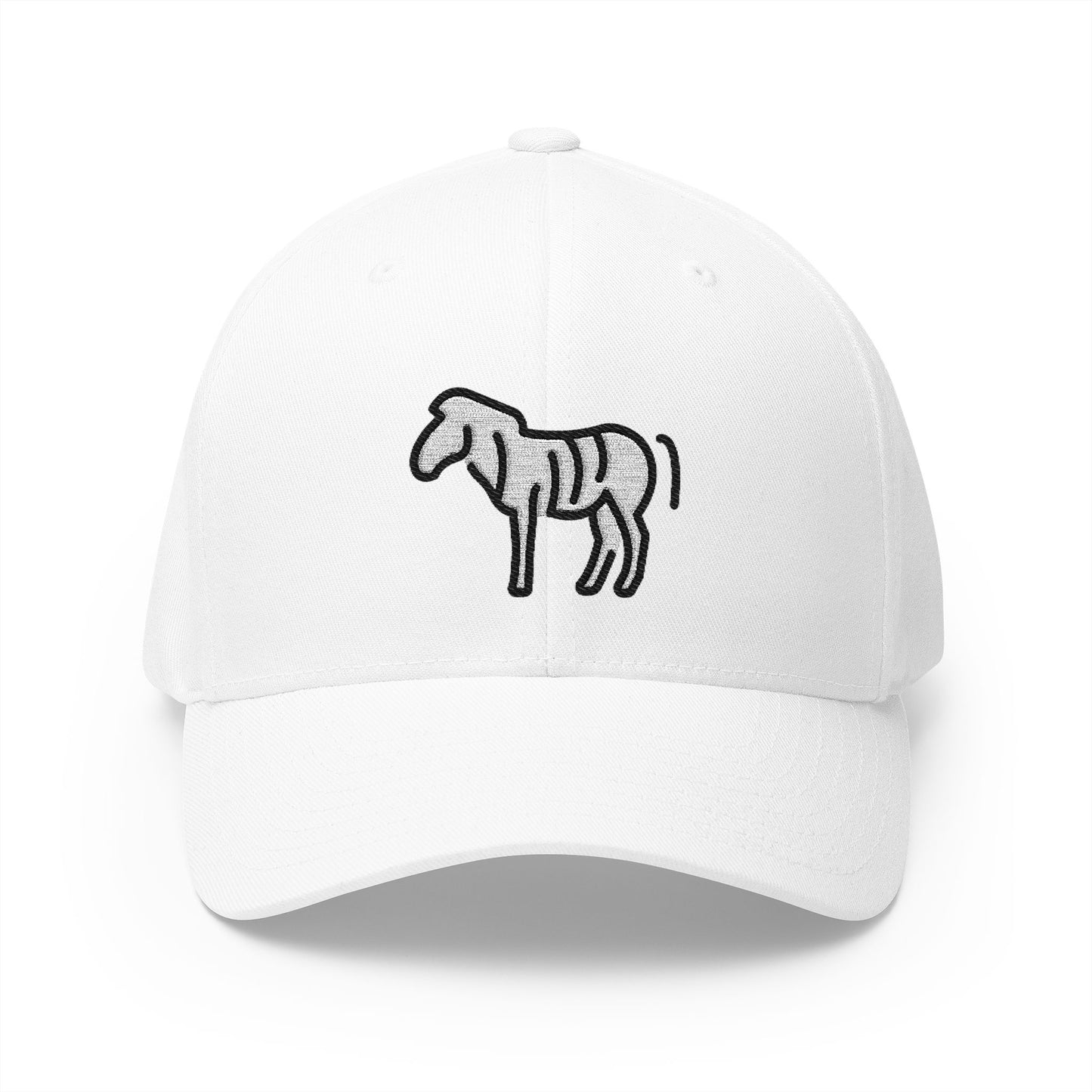 Zebra Emoji White Cap – Premium by Capmoji
