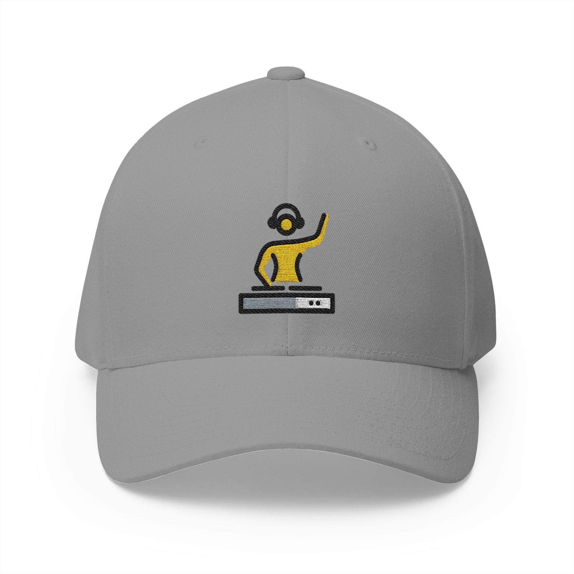 Dj Woman Emoji Grey Cap – Premium by Capmoji