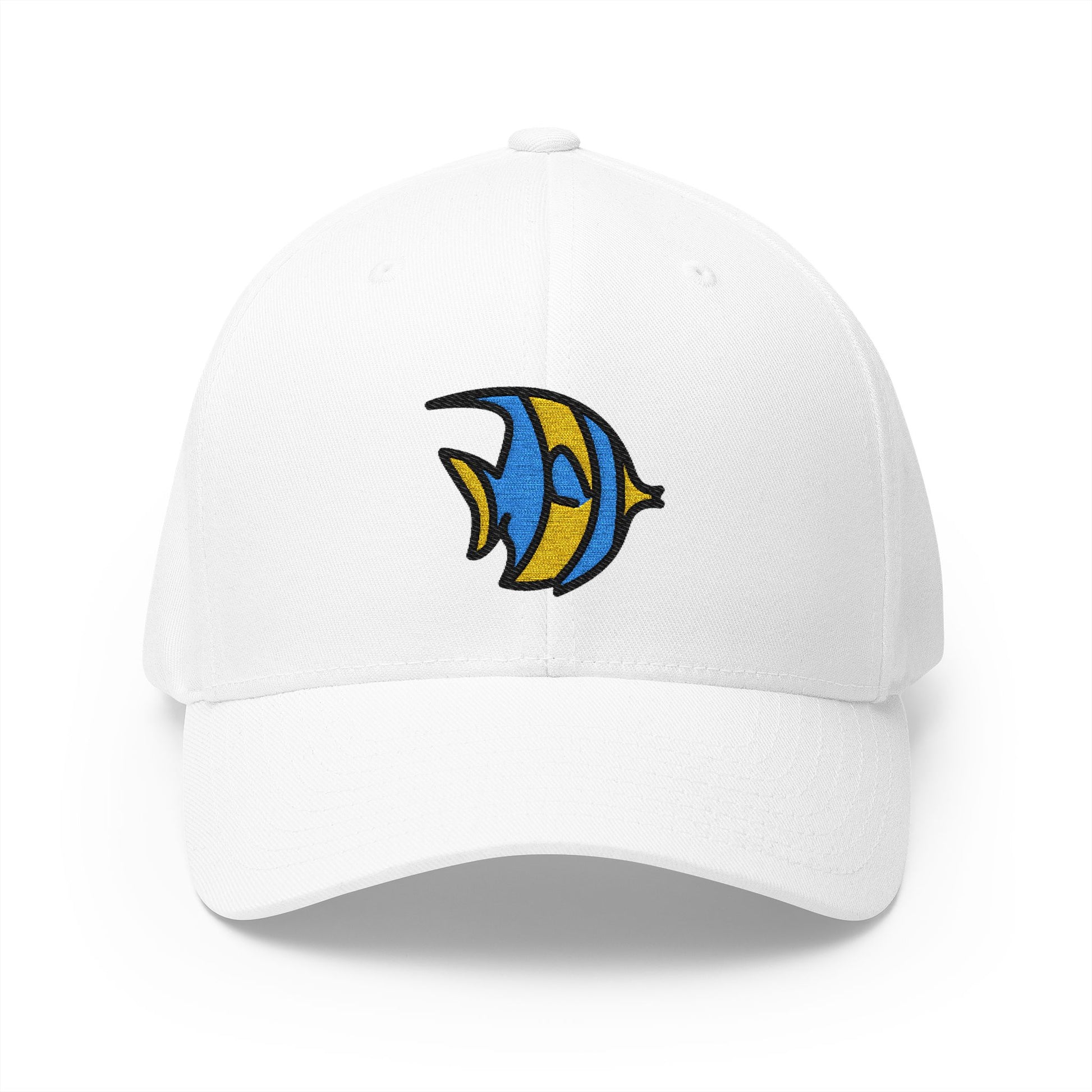Tropical Fish Emoji White Cap – Premium by Capmoji