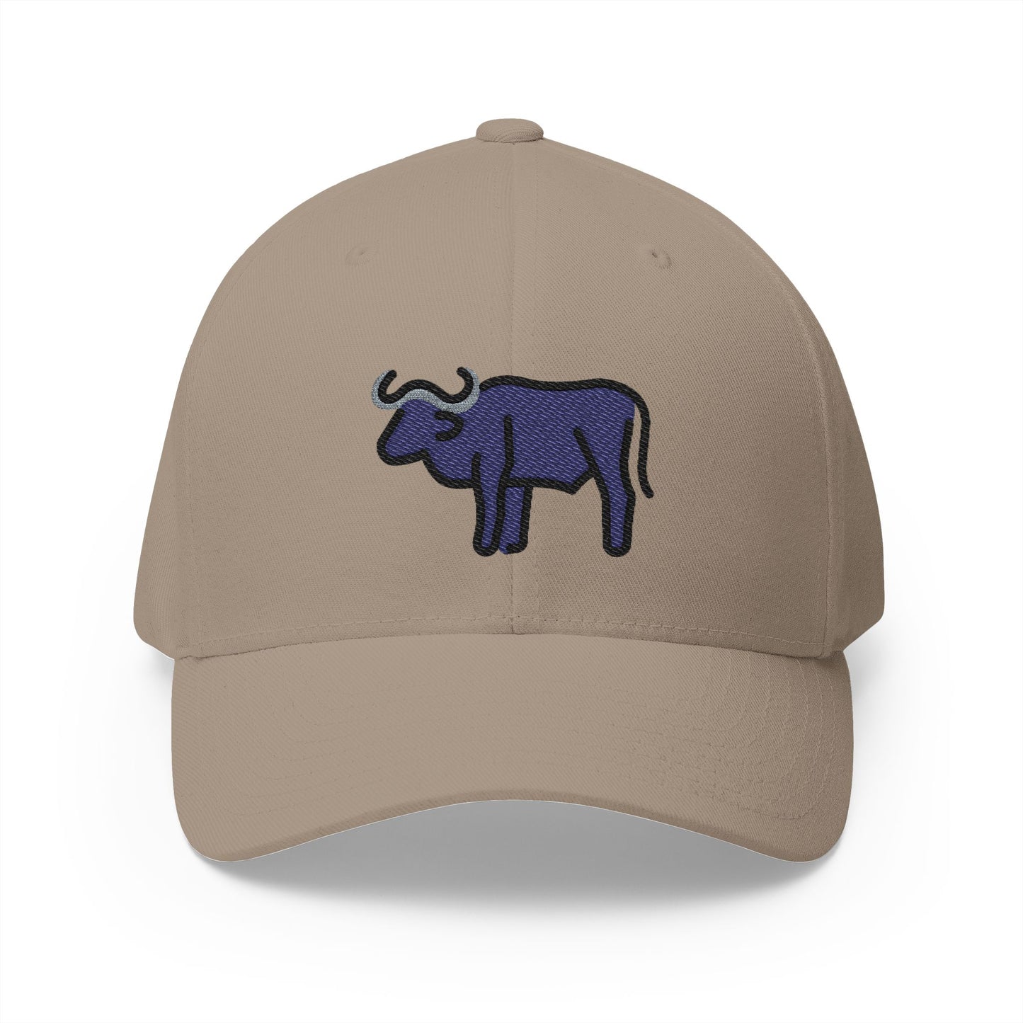 Water Buffalo Emoji Khaki Cap – Premium by Capmoji