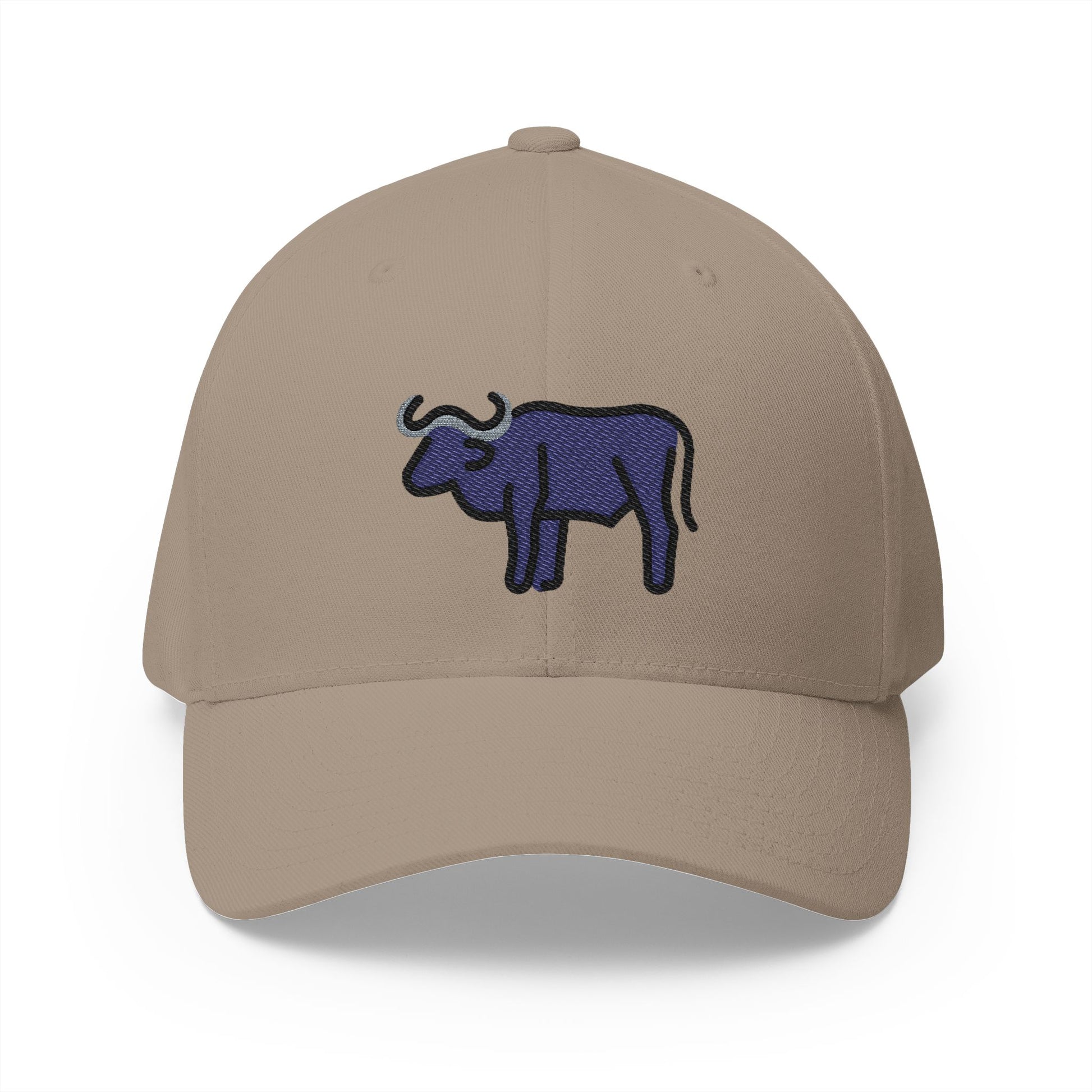 Water Buffalo Emoji Khaki Cap – Premium by Capmoji