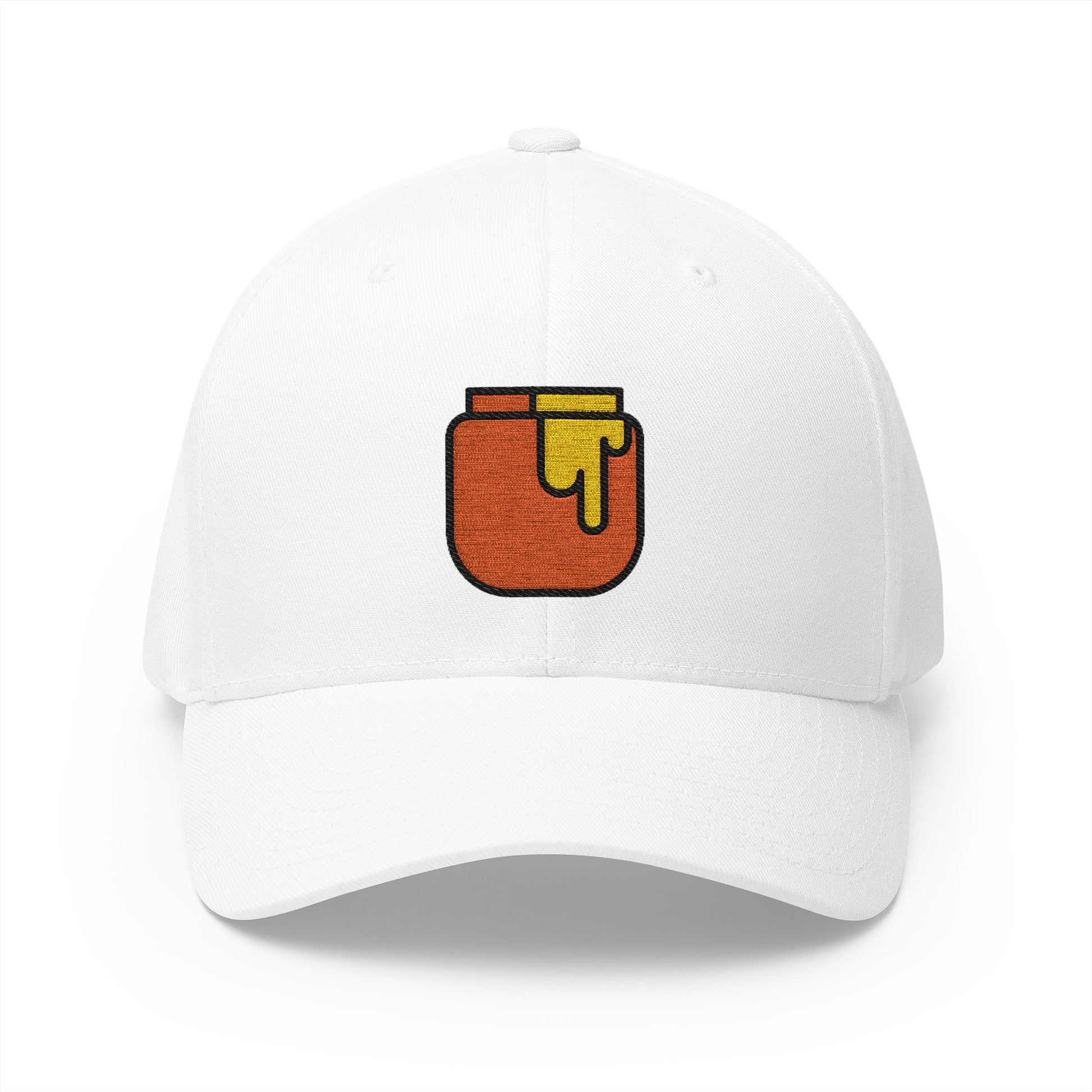 Honey Pot Emoji White Cap – Premium by Capmoji
