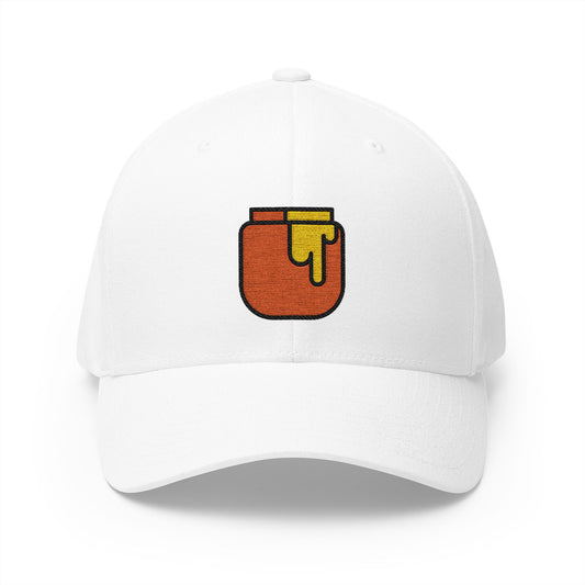 Honey Pot Emoji White Cap – Premium by Capmoji