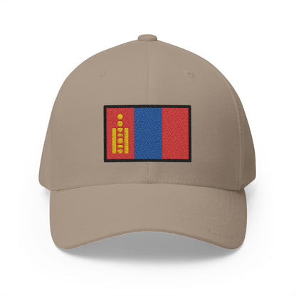 Flag: Mongolia Emoji Khaki Cap – Premium by Capmoji