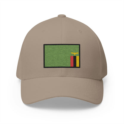 Flag: Zambia Emoji Khaki Cap – Premium by Capmoji