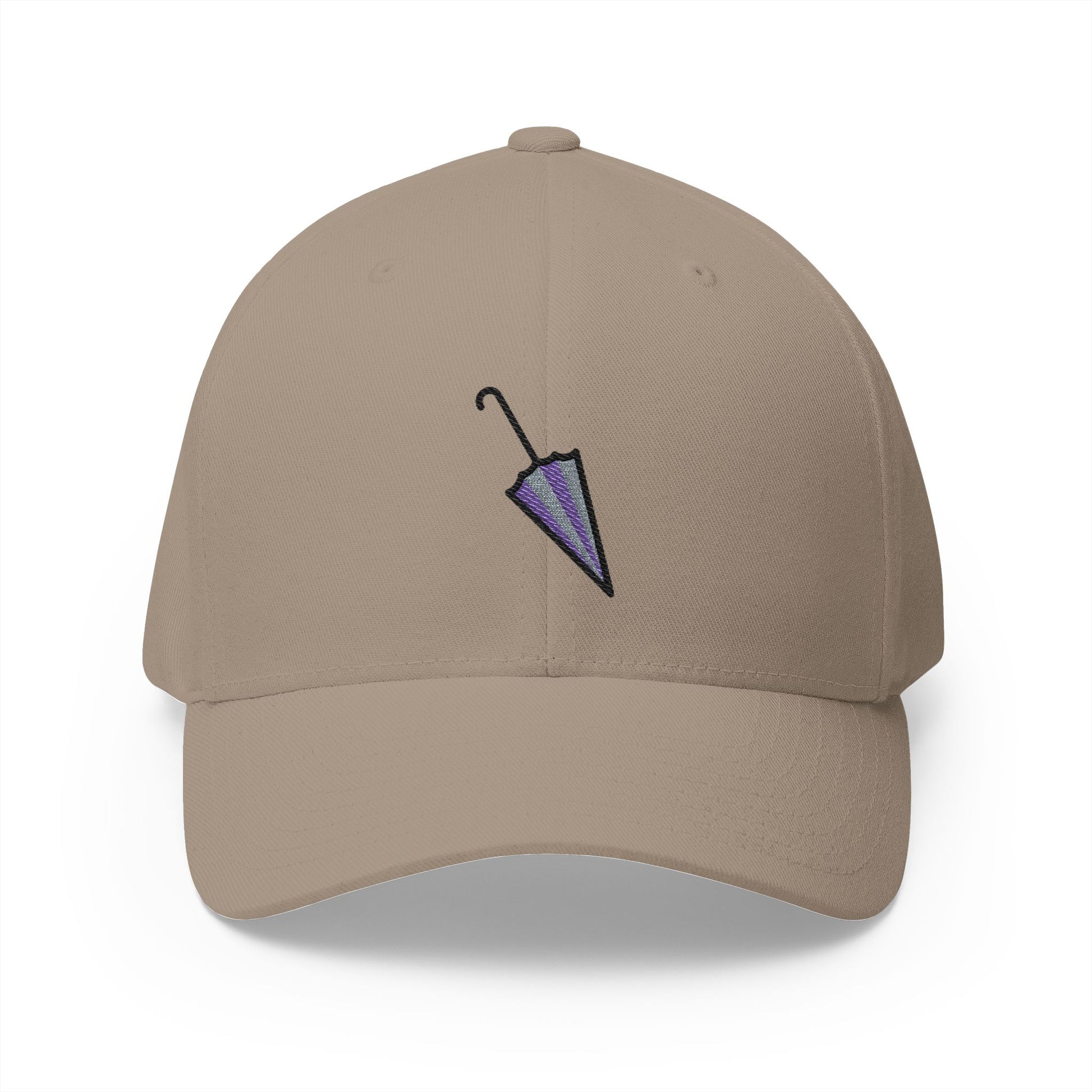 Closed Umbrella Emoji Khaki Cap – Premium by Capmoji