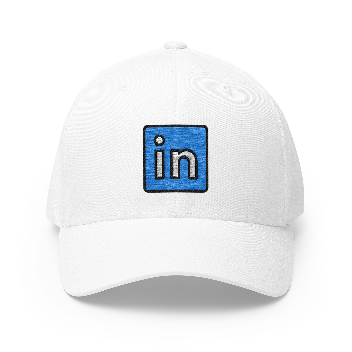 Linkedin Emoji White Cap – Premium by Capmoji