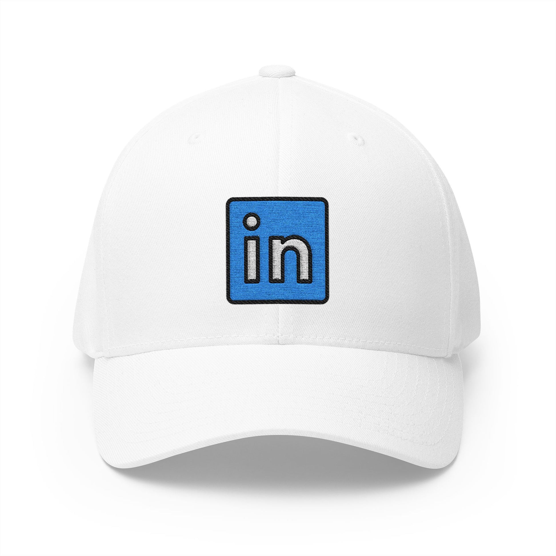 Linkedin Emoji White Cap – Premium by Capmoji