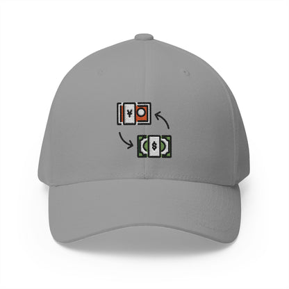 Currency Exchange Emoji Grey Cap – Premium by Capmoji