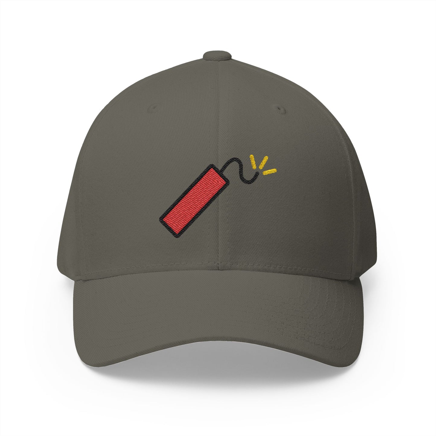 Firecracker Emoji Olive Cap – Premium by Capmoji