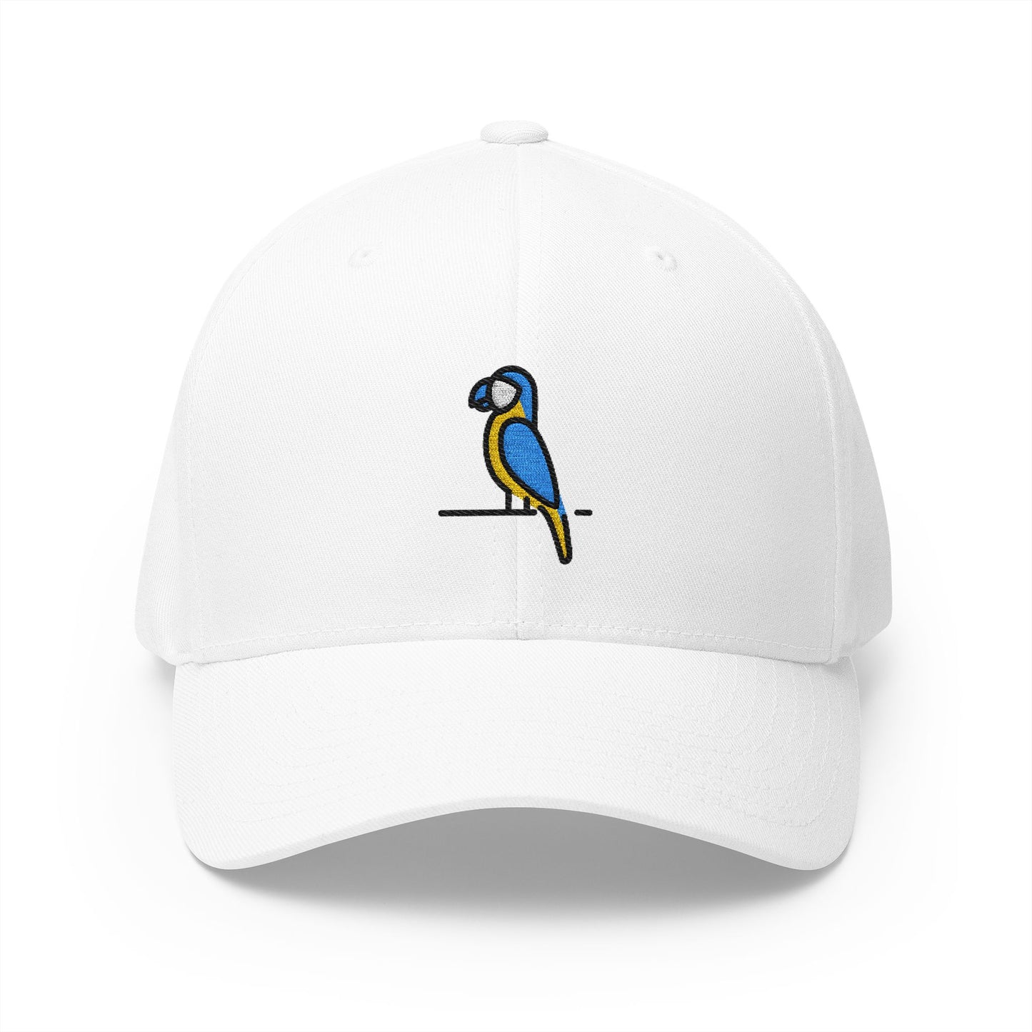 Macaw Emoji White Cap – Premium by Capmoji