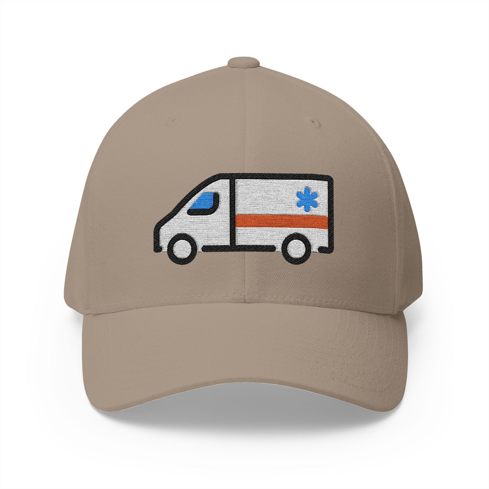 Ambulance Emoji Khaki Cap – Premium by Capmoji