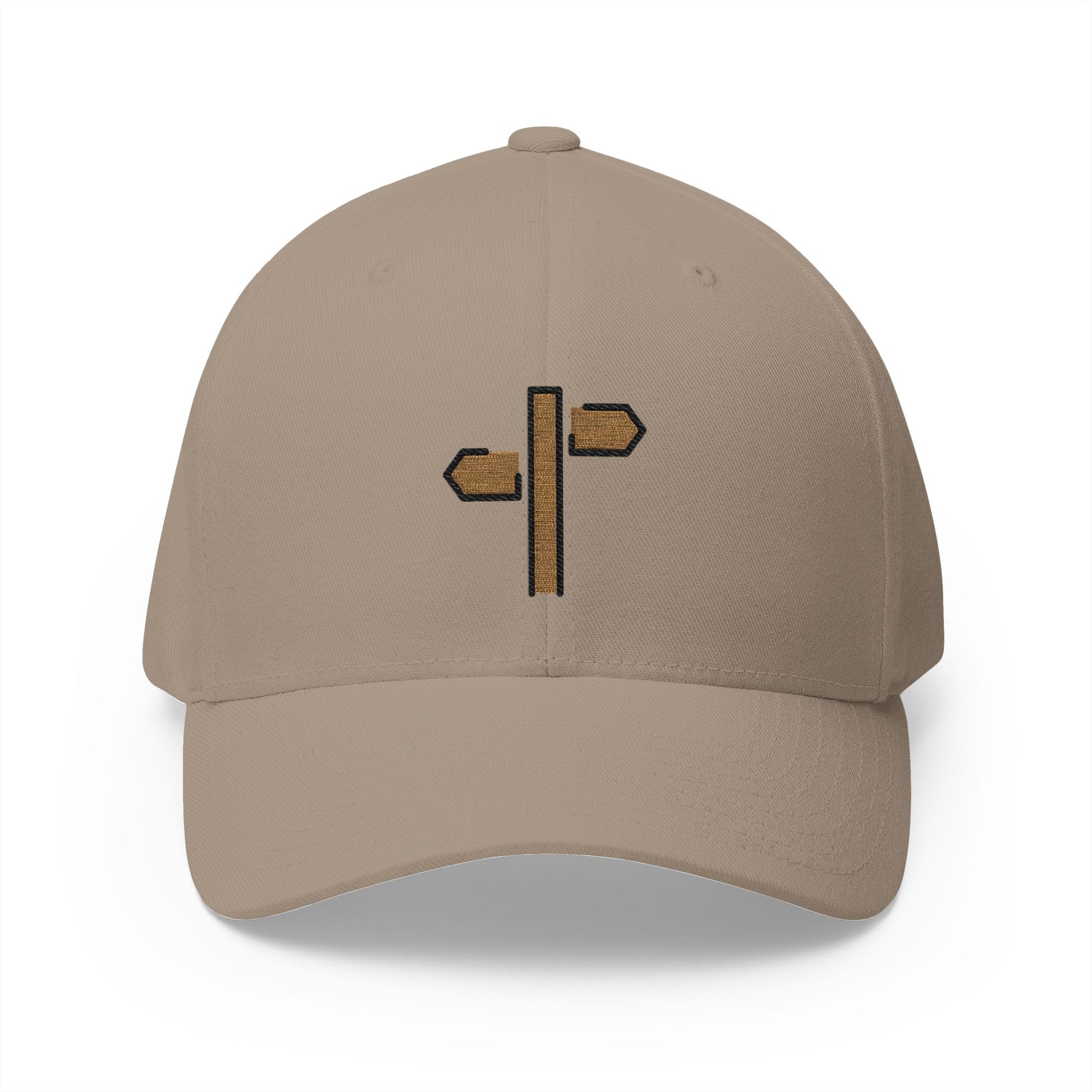 Signpost Emoji Khaki Cap – Premium by Capmoji