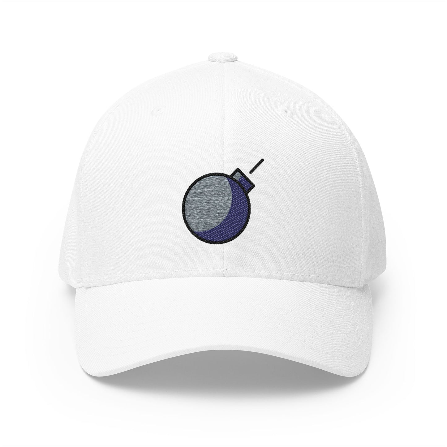 Bomb Emoji White Cap – Premium by Capmoji