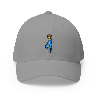 Pregnant Woman Emoji Grey Cap – Premium by Capmoji
