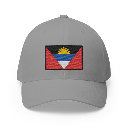 Flag: Antigua & Barbuda Emoji Grey Cap – Premium by Capmoji