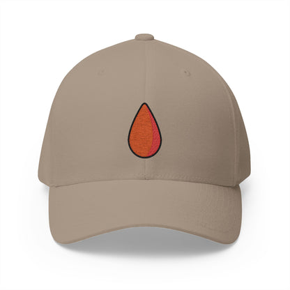 Drop Of Blood Emoji Khaki Cap – Premium by Capmoji
