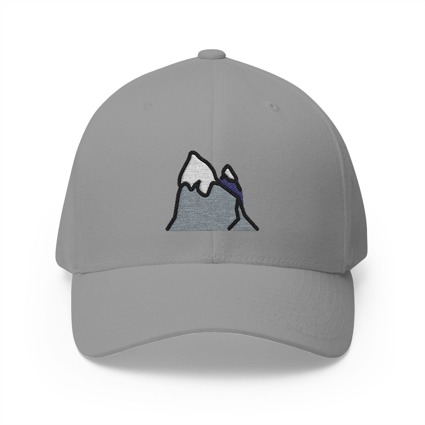Snow-Capped Mountain Emoji Grey Cap – Premium by Capmoji