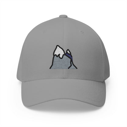 Snow-Capped Mountain Emoji Grey Cap – Premium by Capmoji