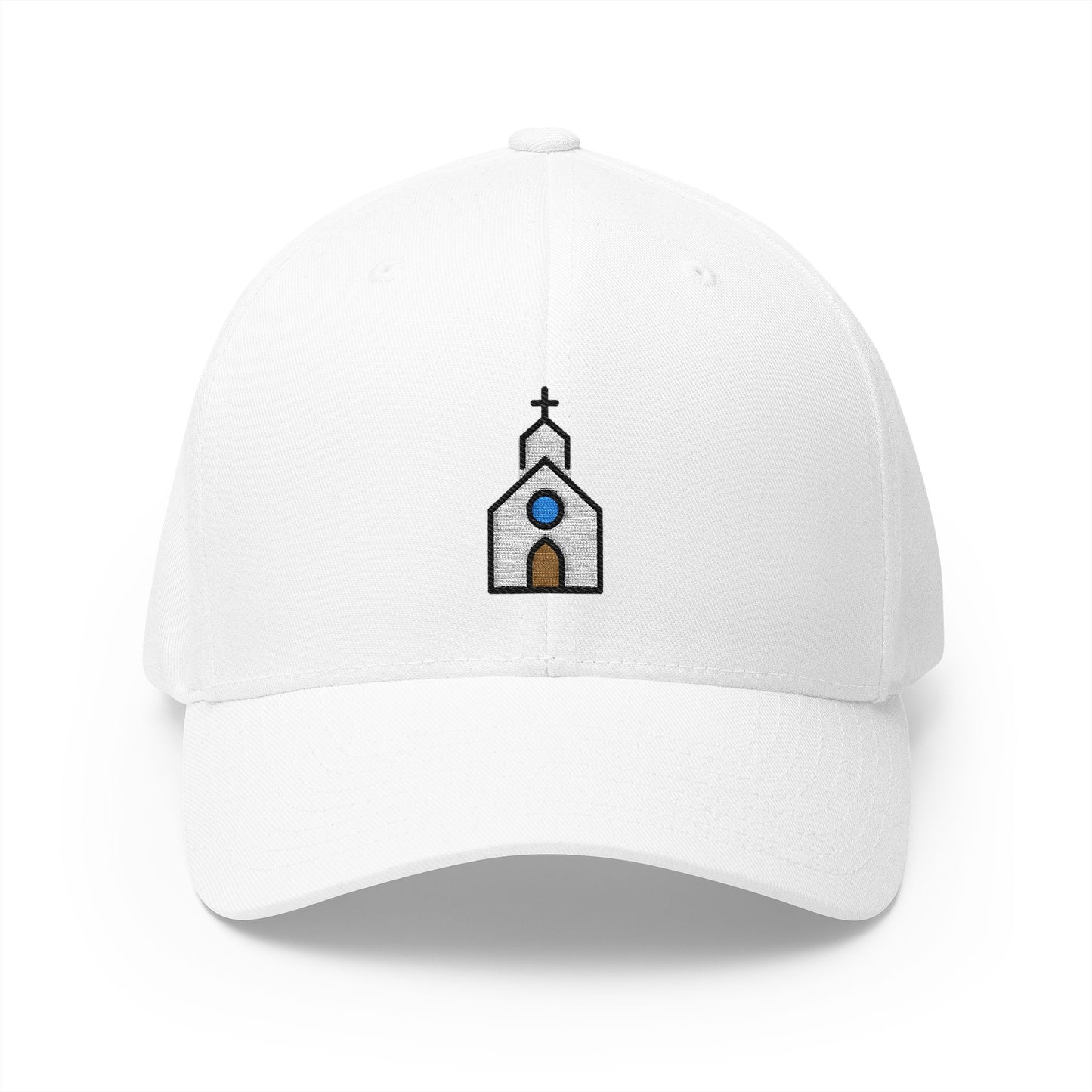 Church Emoji White Cap – Premium by Capmoji