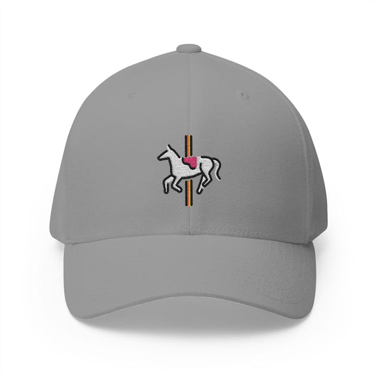 Carousel Horse Emoji Grey Cap – Premium by Capmoji