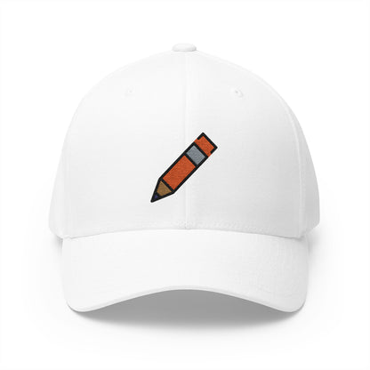 Pencil Emoji White Cap – Premium by Capmoji