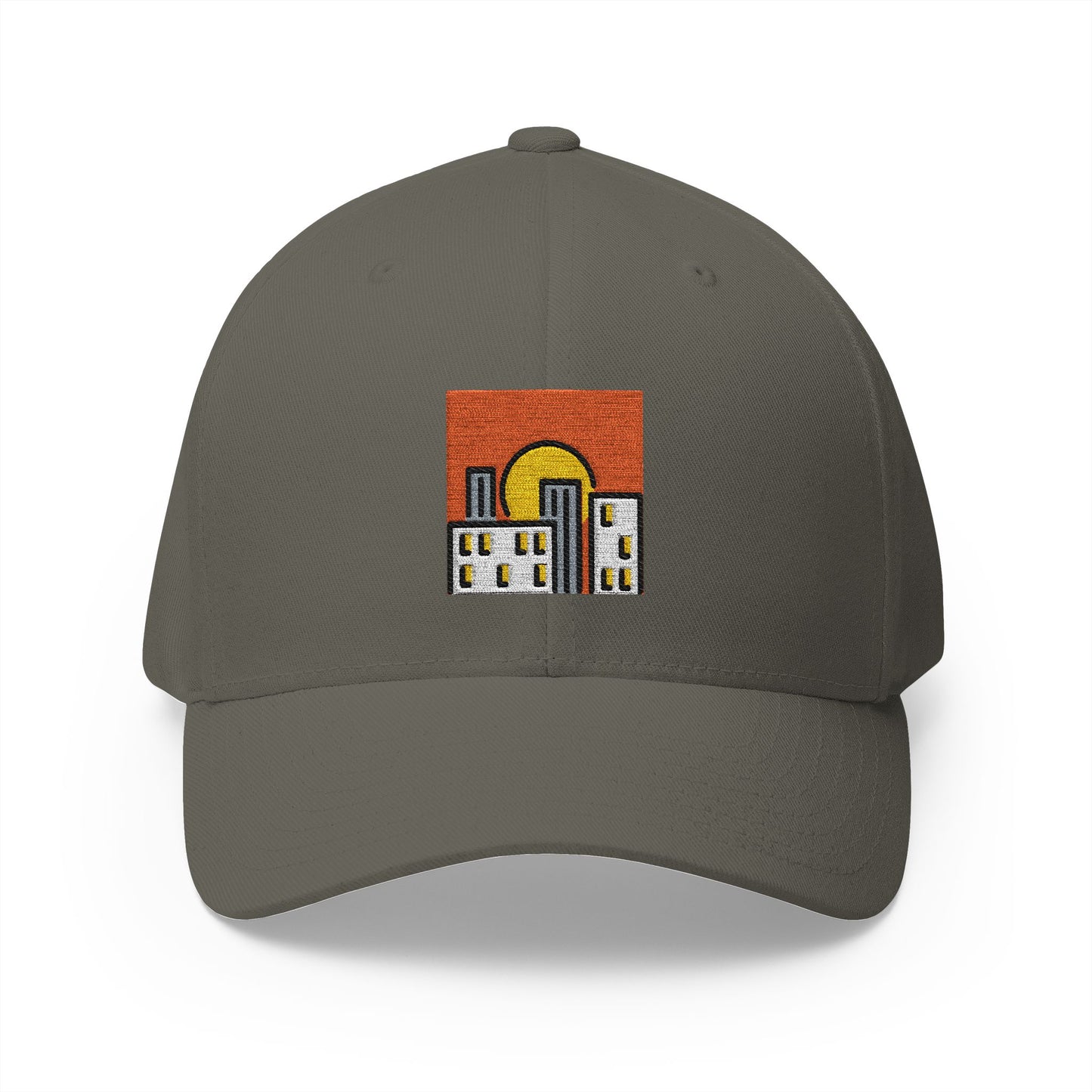 Sunset Emoji Olive Cap – Premium by Capmoji