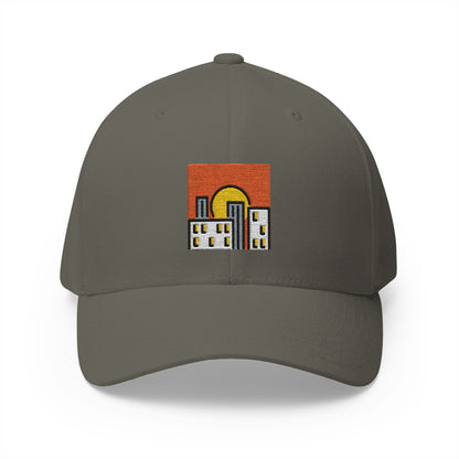Sunset Emoji Olive Cap – Premium by Capmoji