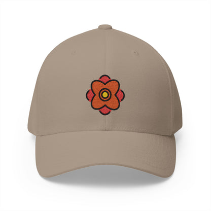 Rosette Emoji Khaki Cap – Premium by Capmoji