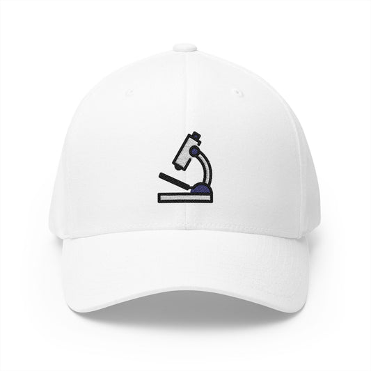 Microscope Emoji White Cap – Premium by Capmoji