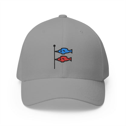 Carp Streamer Emoji Grey Cap – Premium by Capmoji