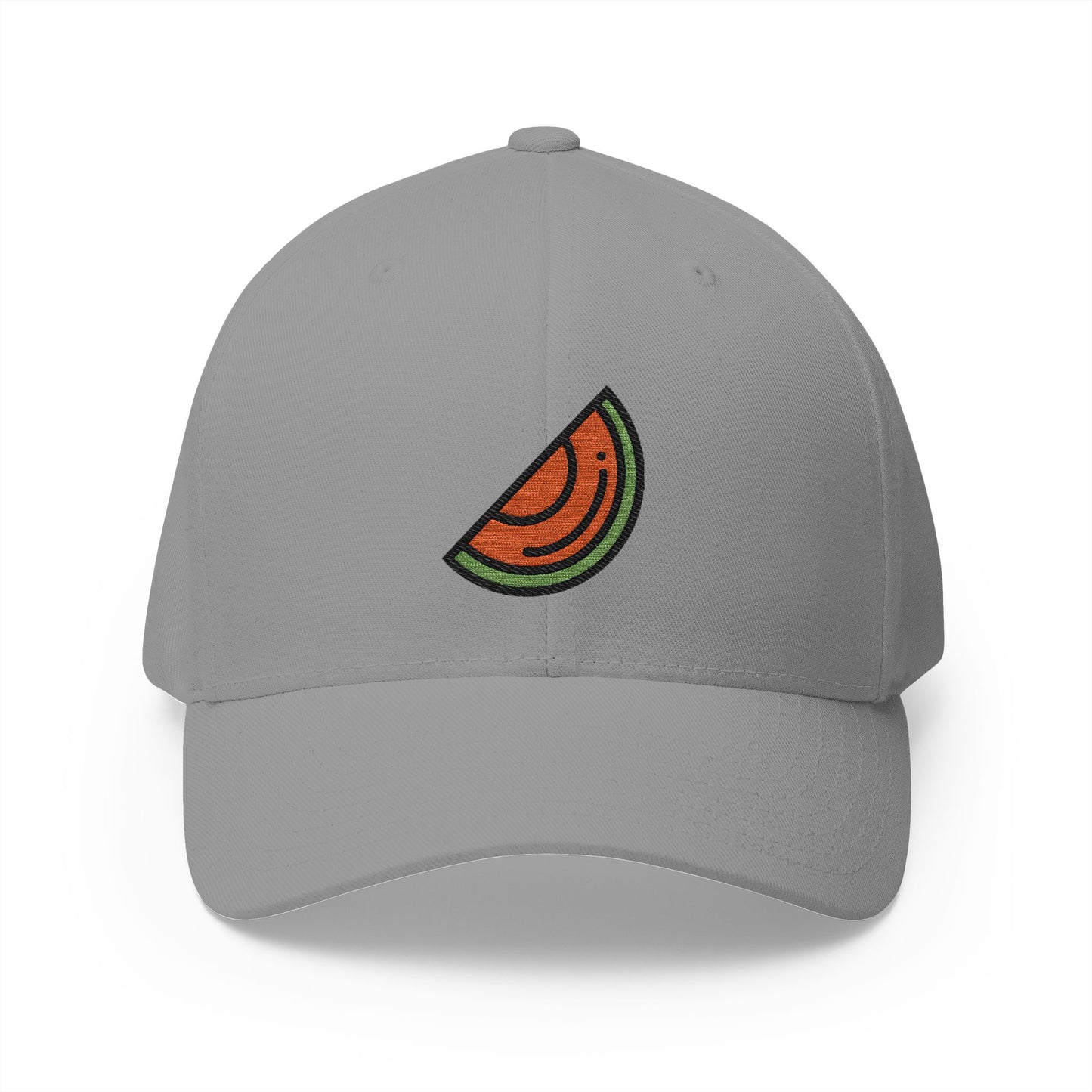 Melon Emoji Grey Cap – Premium by Capmoji