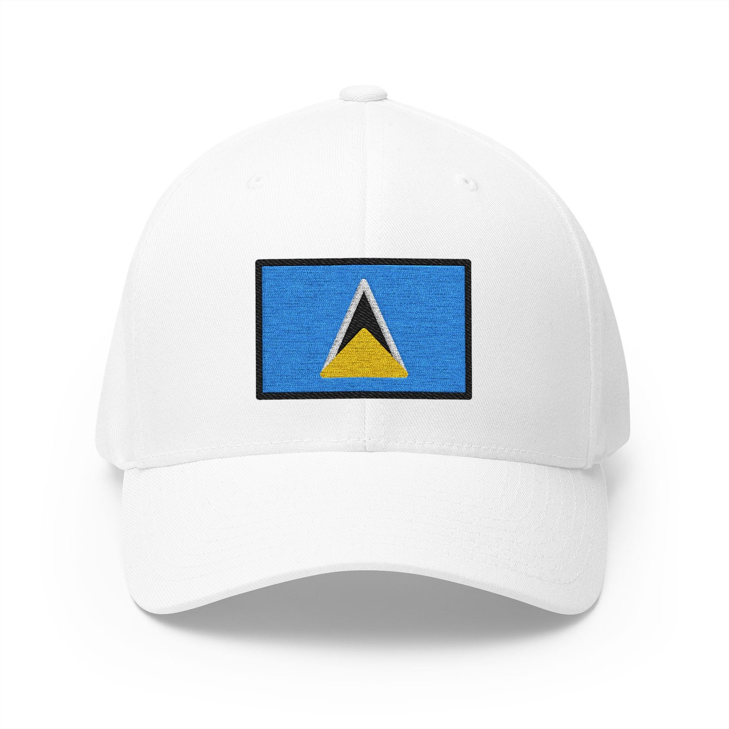 Flag: St. Lucia Emoji White Cap – Premium by Capmoji