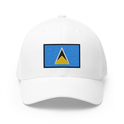 Flag: St. Lucia Emoji White Cap – Premium by Capmoji