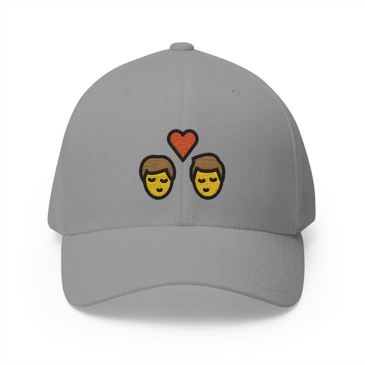 Kiss: Man, Man Emoji Grey Cap – Premium by Capmoji