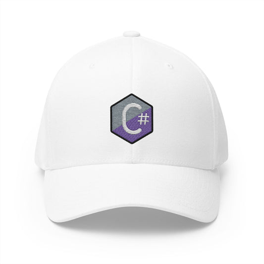 Csharp Emoji White Cap – Premium by Capmoji