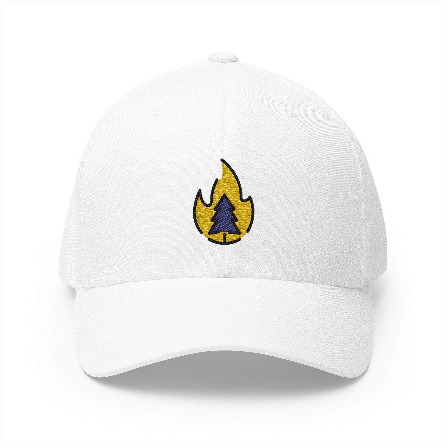 Wild Fire Emoji White Cap – Premium by Capmoji