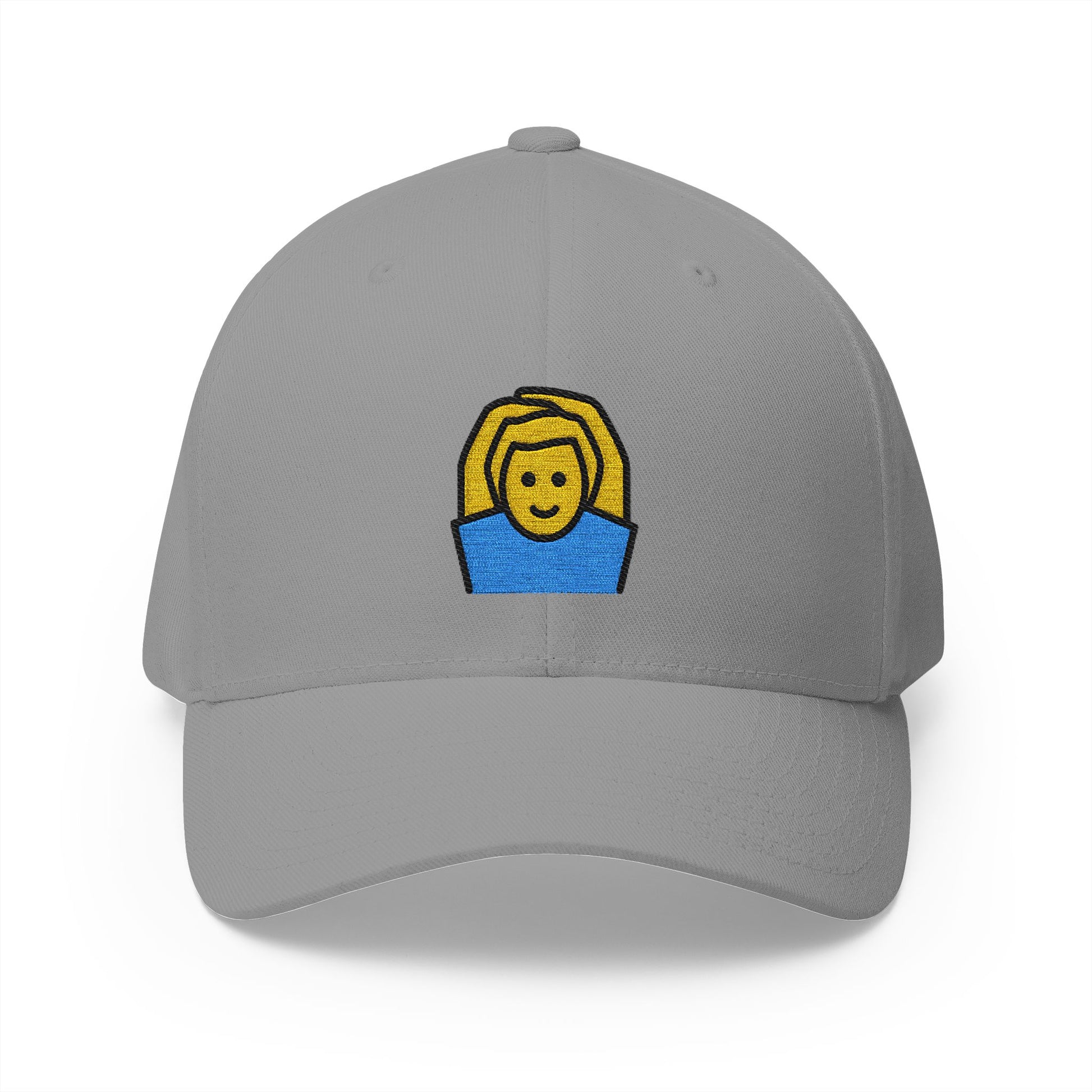 Man Gesturing Ok Emoji Grey Cap – Premium by Capmoji