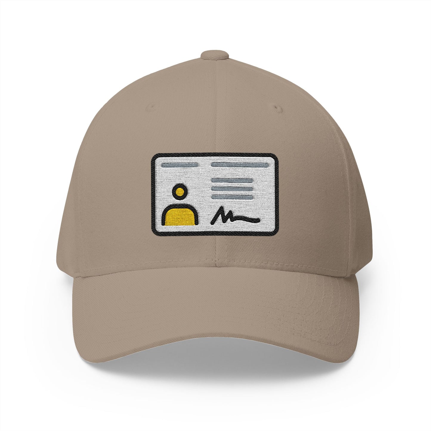 Identification Card Emoji Khaki Cap – Premium by Capmoji