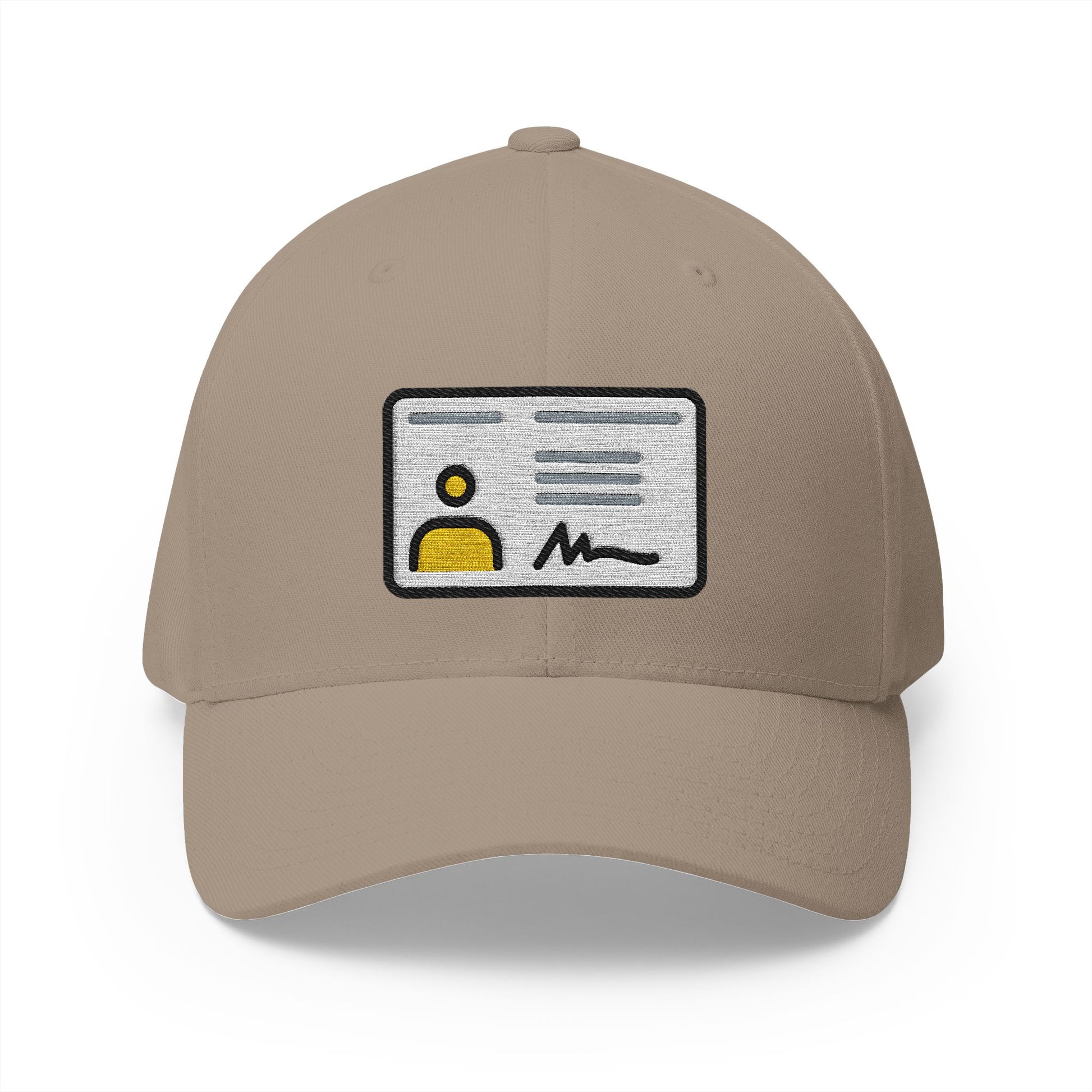 Identification Card Emoji Khaki Cap – Premium by Capmoji
