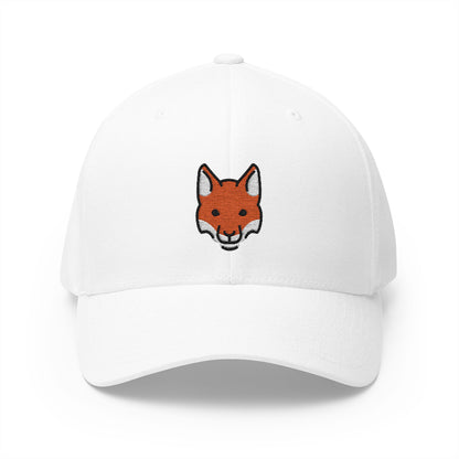 Fox Emoji White Cap – Premium by Capmoji