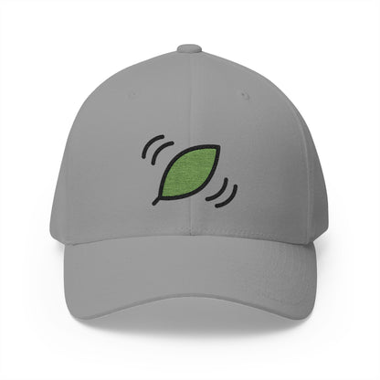 Leaf Fluttering In Wind Emoji Grey Cap – Premium by Capmoji