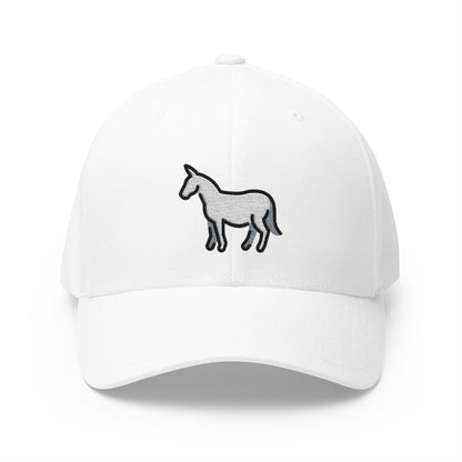 Donkey Emoji White Cap – Premium by Capmoji