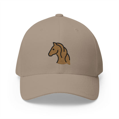 Horse Face Emoji Khaki Cap – Premium by Capmoji