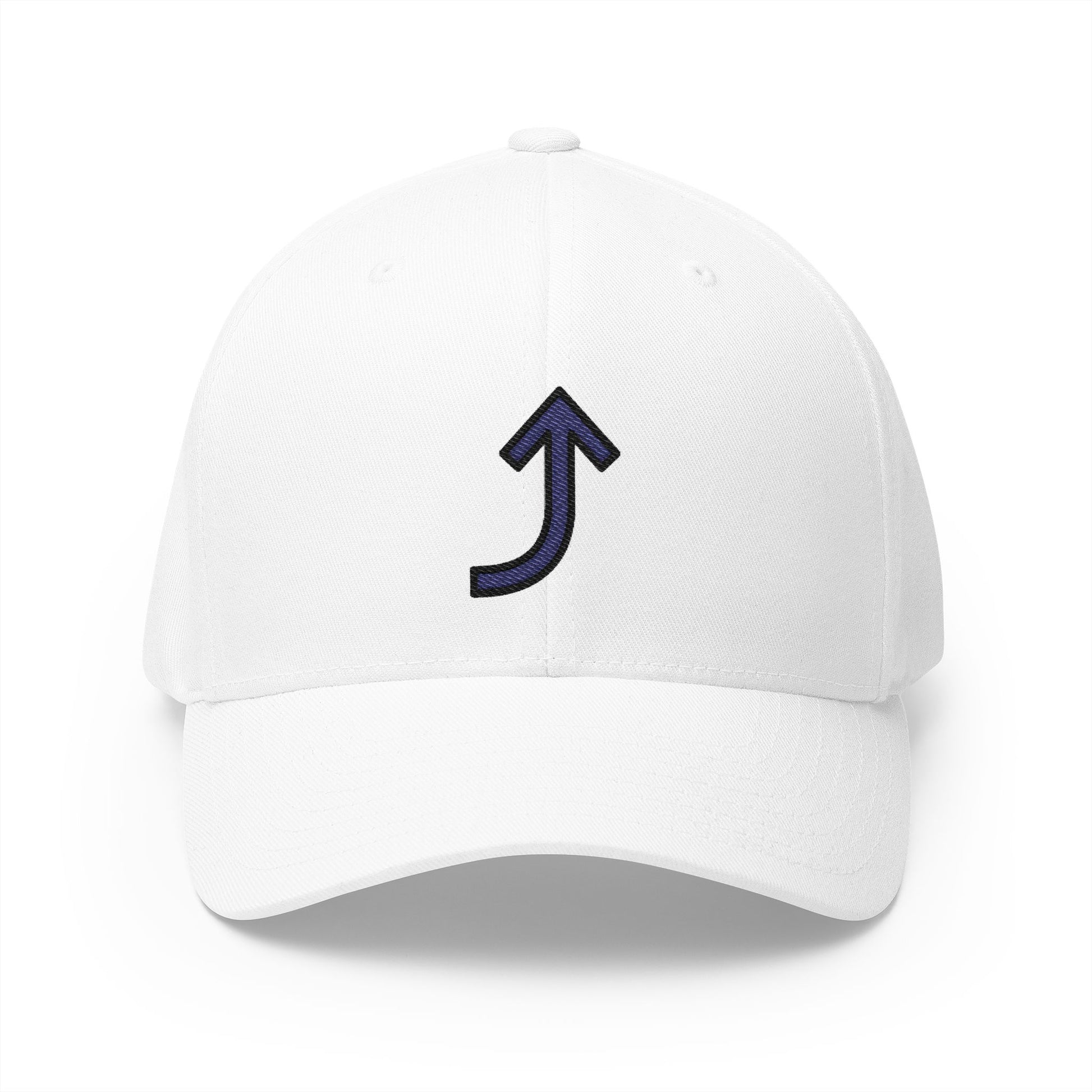 Right Arrow Curving Up Emoji White Cap – Premium by Capmoji