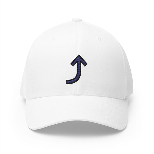 Right Arrow Curving Up Emoji White Cap – Premium by Capmoji