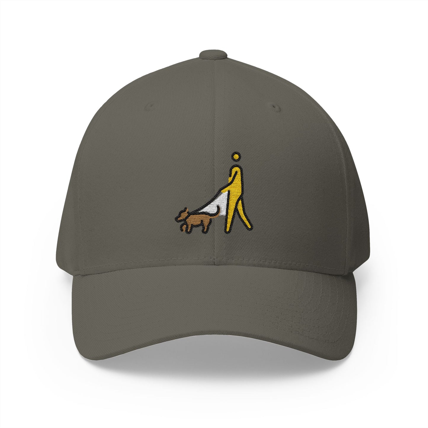 Person With Dog Emoji Olive Cap – Premium by Capmoji